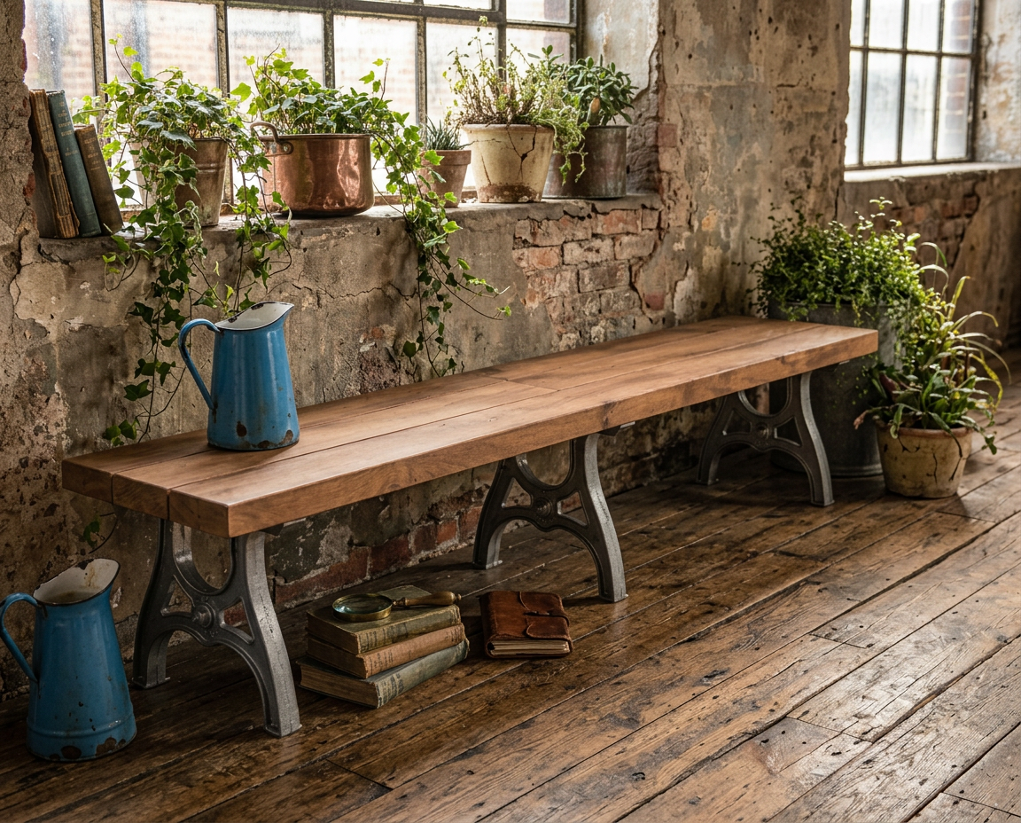 Custom hand-built bench by Groundwork