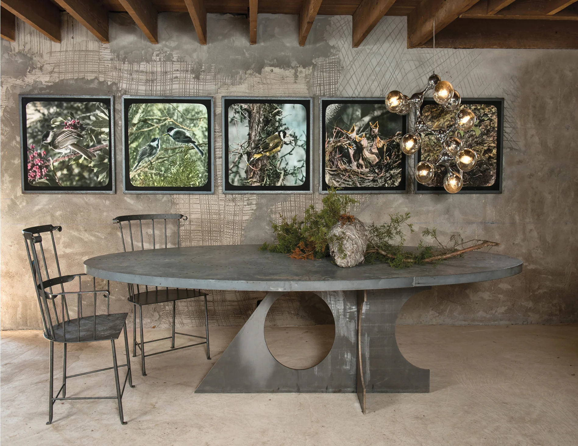 Industrial dining table