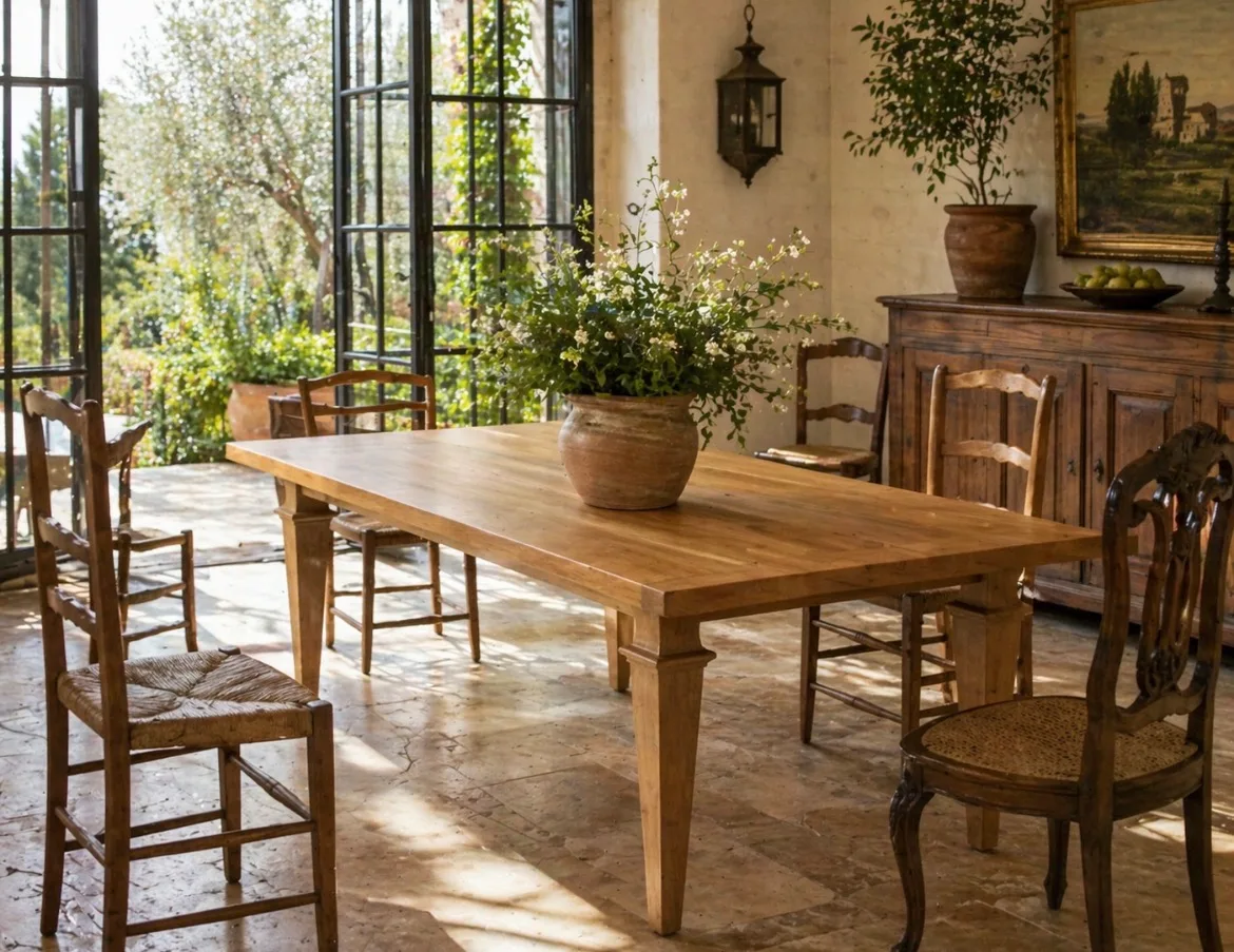 Traditional dining table